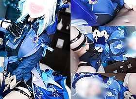 Genshin Impact Furiina cosplaying femdom milking raw sex