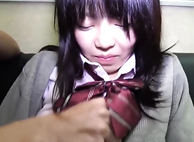 Japanese cute partisan get fuck at the brush first time