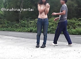 [Outdoor exposure] When I was sitting bad books the road, a motorcycle passed ? overwrought Please come to the fan site for the continuation!　　Japan / Outdoor / Lori / Shaved / Japanese