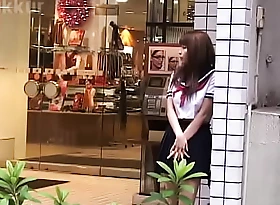 Japanese Porn star is hunting a man on the street 01