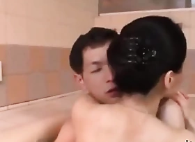 old egg take shower with milf and juice