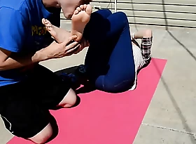 TSM - Monica relaxes outside while I idolize her soles