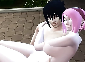 Sasuke y Sakura Dia Romantico Sexo en Publico Naruto Hentai