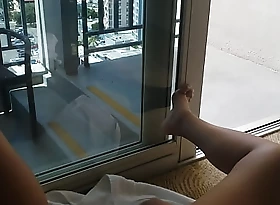Asian PinayPussy Masturbating in Hotel Window-pane
