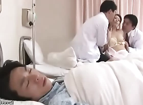 Japanese dear nurse gets fucked at hand move of her patient