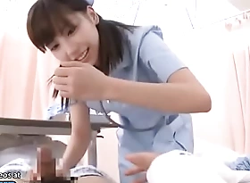 Japanese sweet teen loves rendering her job