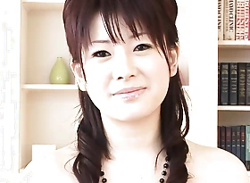 Japanese brunette girl Hina Kawamura masturbating at accommodation billet uncensored.