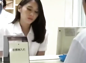 Japanese girl visiting a friend in hospital has sex with roommate