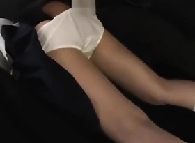 Groping School girl in a congested train 1