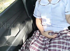 Horny Student Jack Beside A Grab Driver