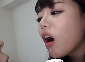 Japanese Oriental Tongue Spit Feature Nose Put to rout Sucking Kissing Handjob Fetish - More convenient fetish-master porn video