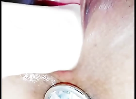 Close up dildo fucking my wet pussy masturbation