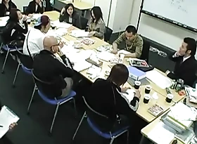 Imbecile Japanese whore Aya Sakuraba, Misaki Asoh, Mika Nakajou in Horny Secretary, Fingering JAV chapter