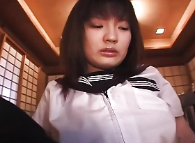 Surprising Japanese schoolgirl got tied up and pounded