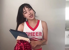 Pov Nerd Excellent Aloft Korean Cheerleaders Braces For Doing Her Homework - Elle Lee