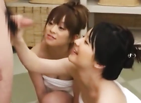 Incredible Japanese slut in Horny Handjobs, Threesomes JAV movie
