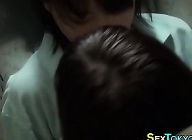 Lesbian teen asian eats out hairy pussy