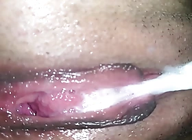 creampie and squirt from my pussy gaping my pussy hole to show in every direction the cum i received from the friend of my cuckold bf