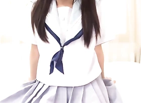 Vest-pocket Japanese Girlhood Apropos Close to School Uniform Have sex Themselves Apropos Chubby Dildos
